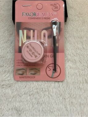 Pink Eyebrow Pomade Duo with Angled Brush
